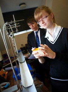 Photo of sixth formers conducting research