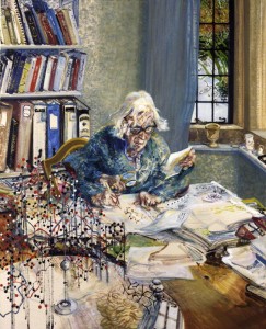 NPG 5797; Dorothy Hodgkin by Maggi Hambling